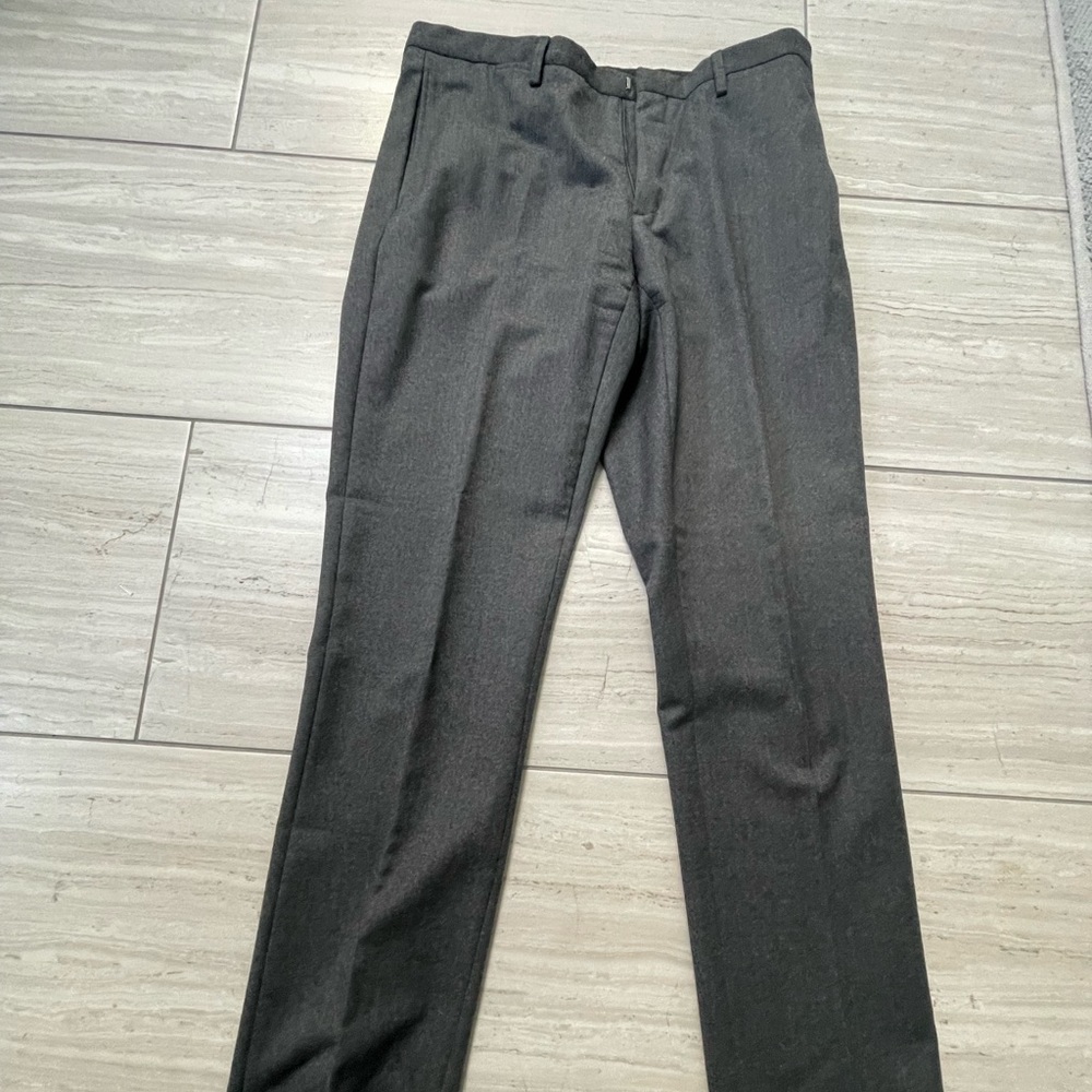 $750 BURBERRY LONDON Men's Wool Gray Pants US 34